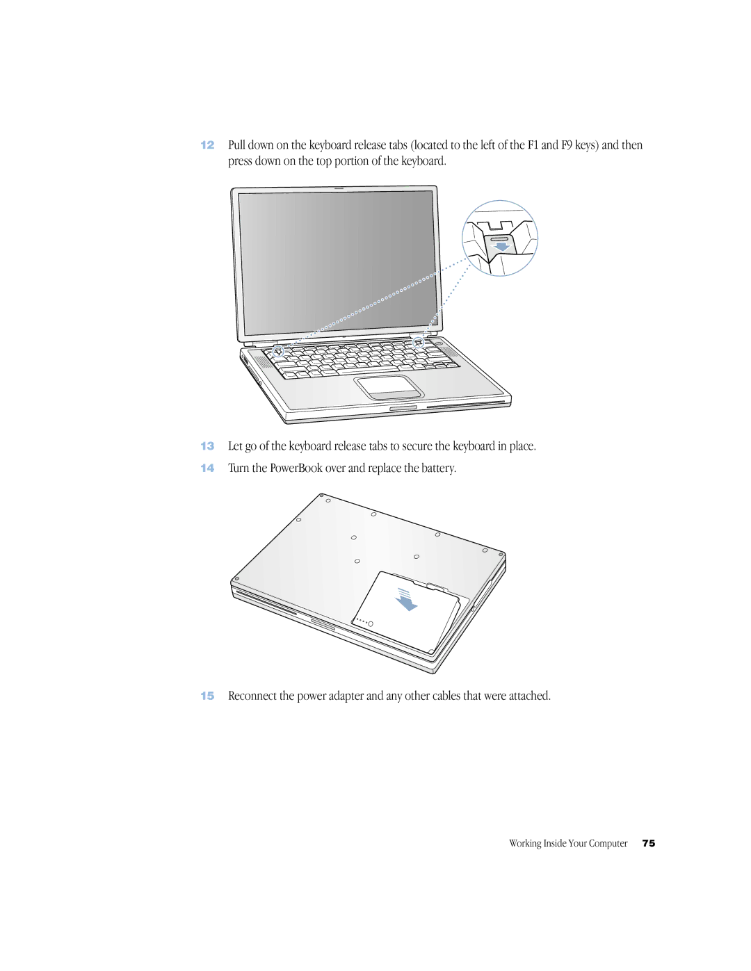 Apple BookG4 Computer manual Working Inside Your Computer 