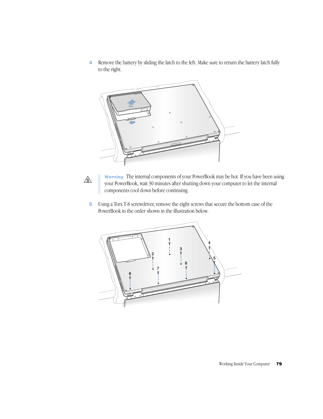 Apple BookG4 Computer manual Working Inside Your Computer 