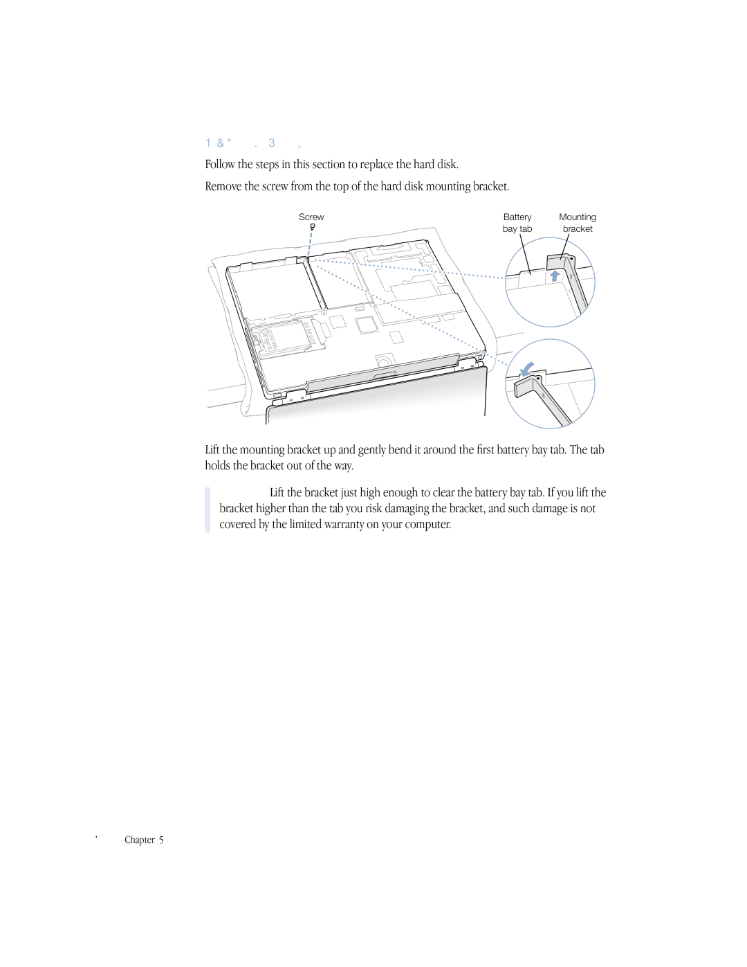 Apple BookG4 Computer manual Replacing the Hard Disk and Bottom Case 