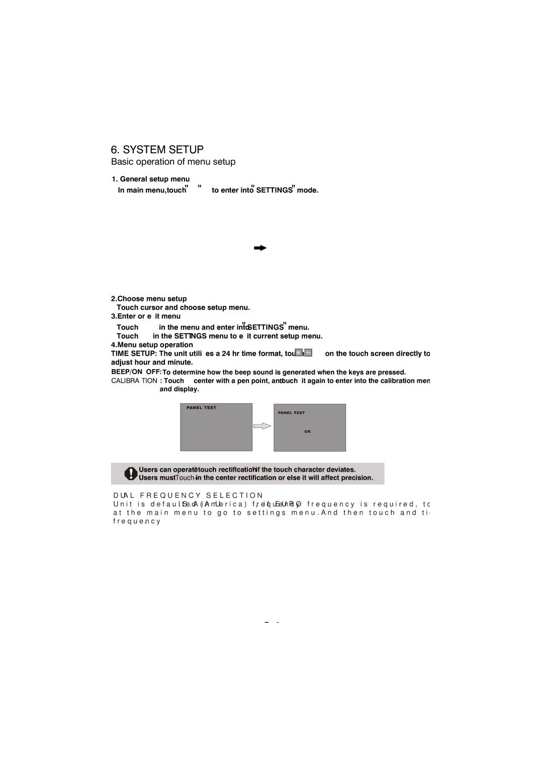 Apple BV9150 user manual System Setup, Basic operation of menu setup 