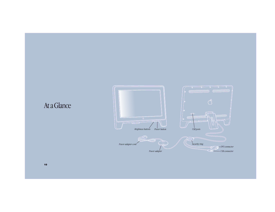 Apple Cinema Display manual At a Glance 