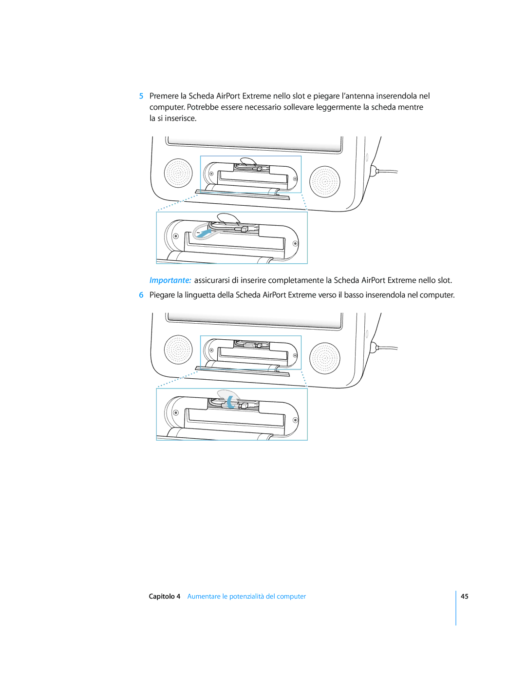 Apple Computer Accessories manual Capitolo 4 Aumentare le potenzialità del computer 