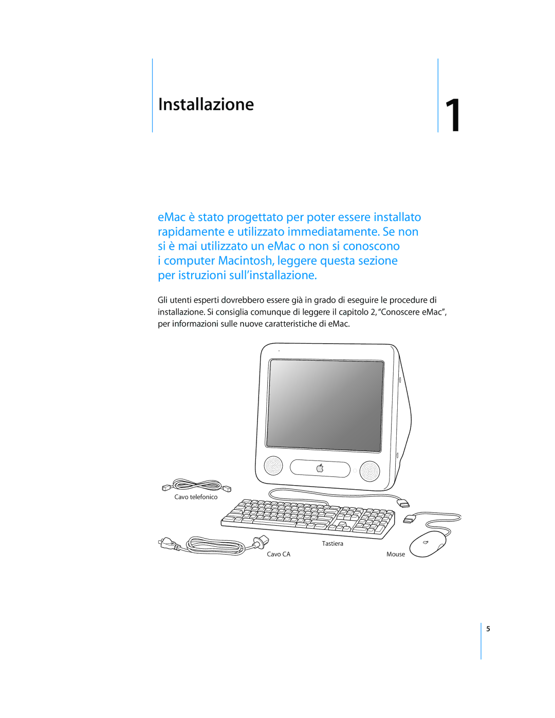 Apple Computer Accessories manual Installazione1 