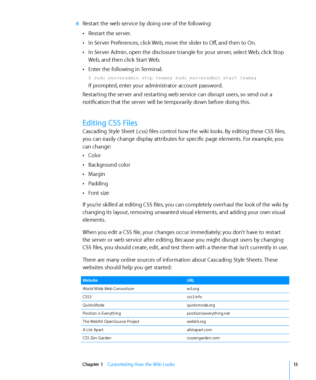 Apple Computer Hardware manual Editing CSS Files, Website 