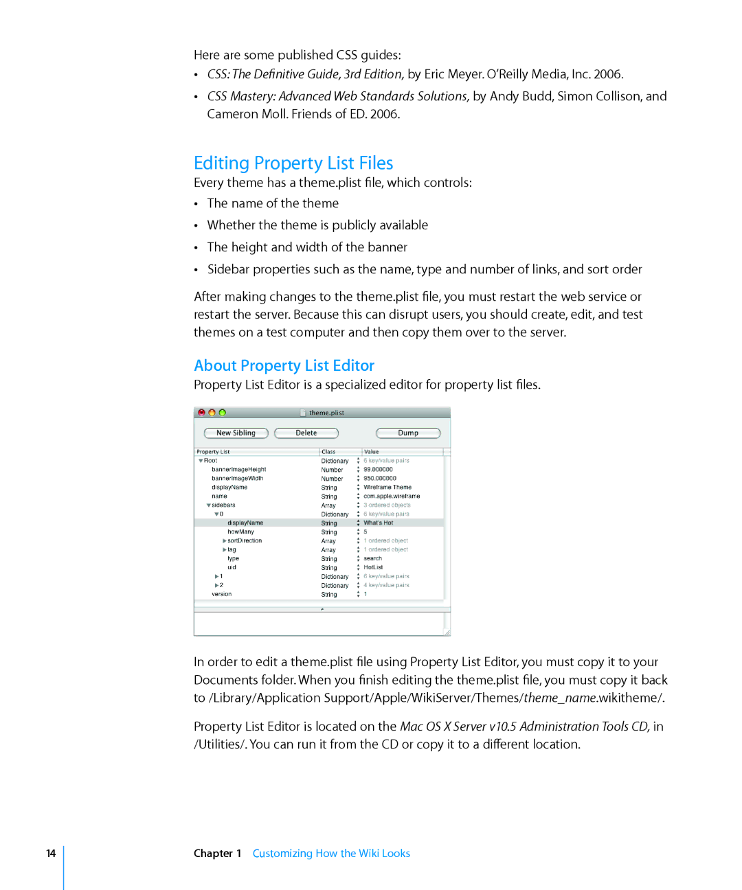 Apple Computer Hardware manual Editing Property List Files, About Property List Editor 