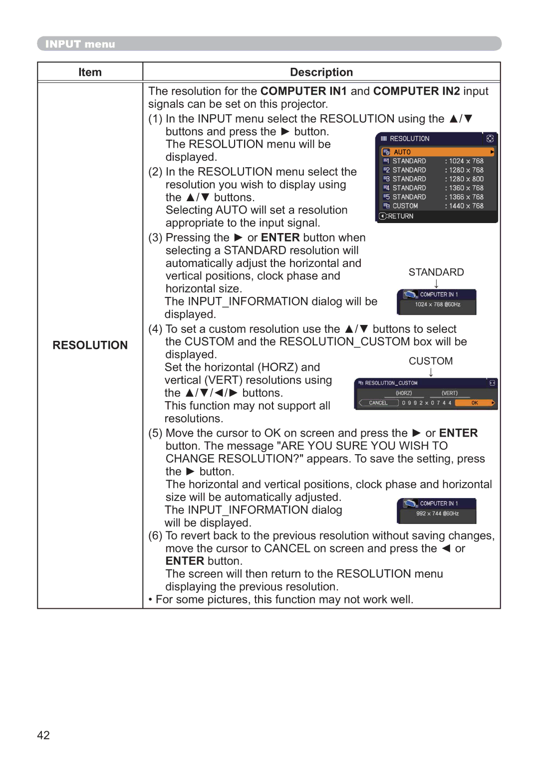 Apple CP-X2521WN, CP-X3021WN, CP-X2021WN user manual Resolution 