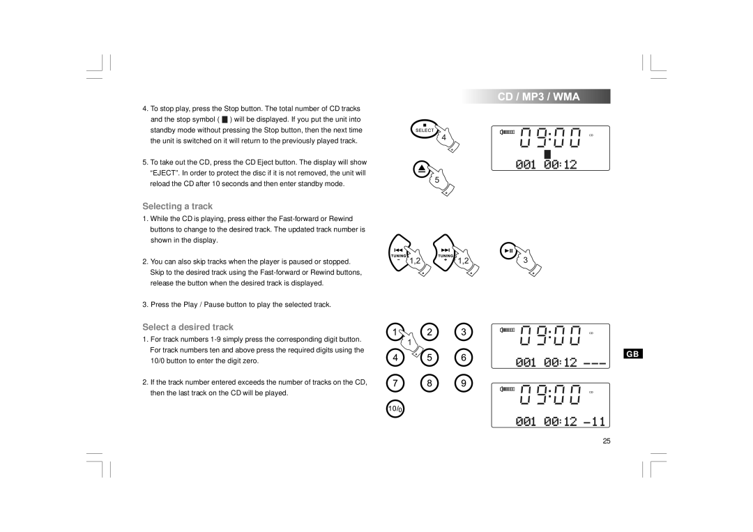 Apple DDR-43+ manual Selecting a track, Select a desired track 