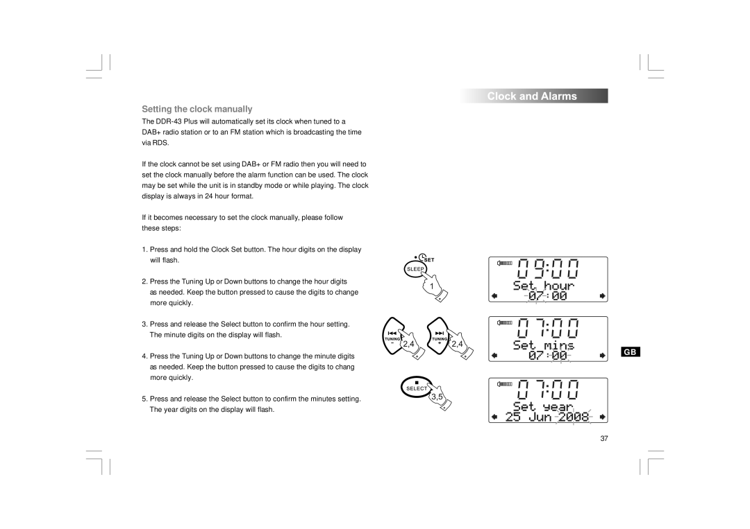 Apple DDR-43+ Setting the clock manually 