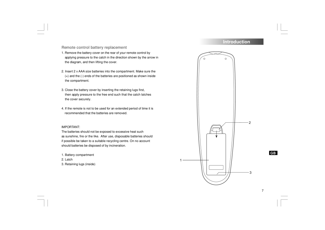 Apple DDR-43+ manual Remote control battery replacement 