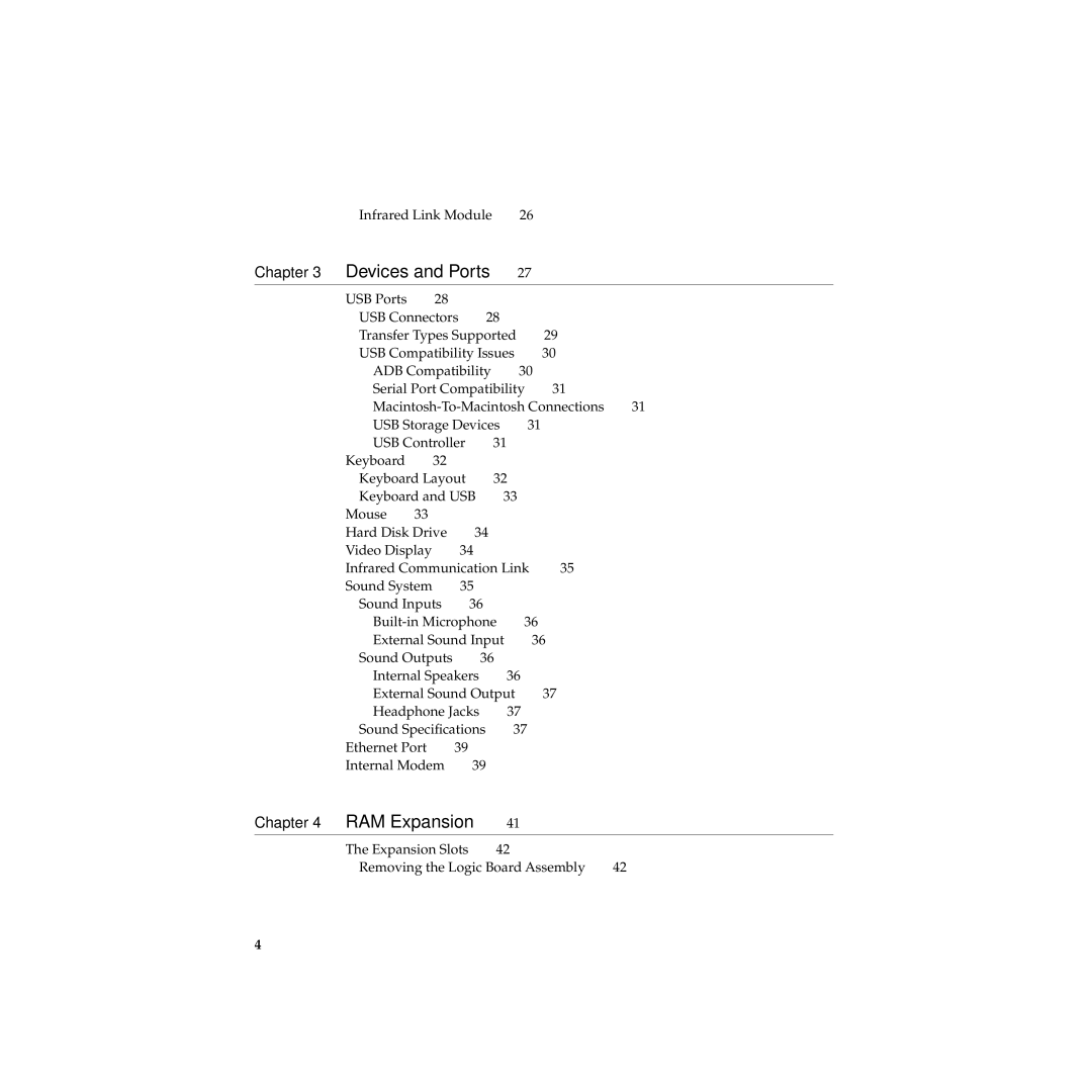 Apple Desktop Computer manual Devices and Ports, RAM Expansion 