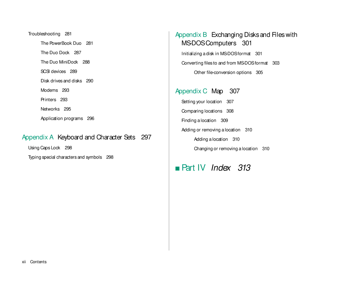 Apple Duo 270C manual Appendix C Map 