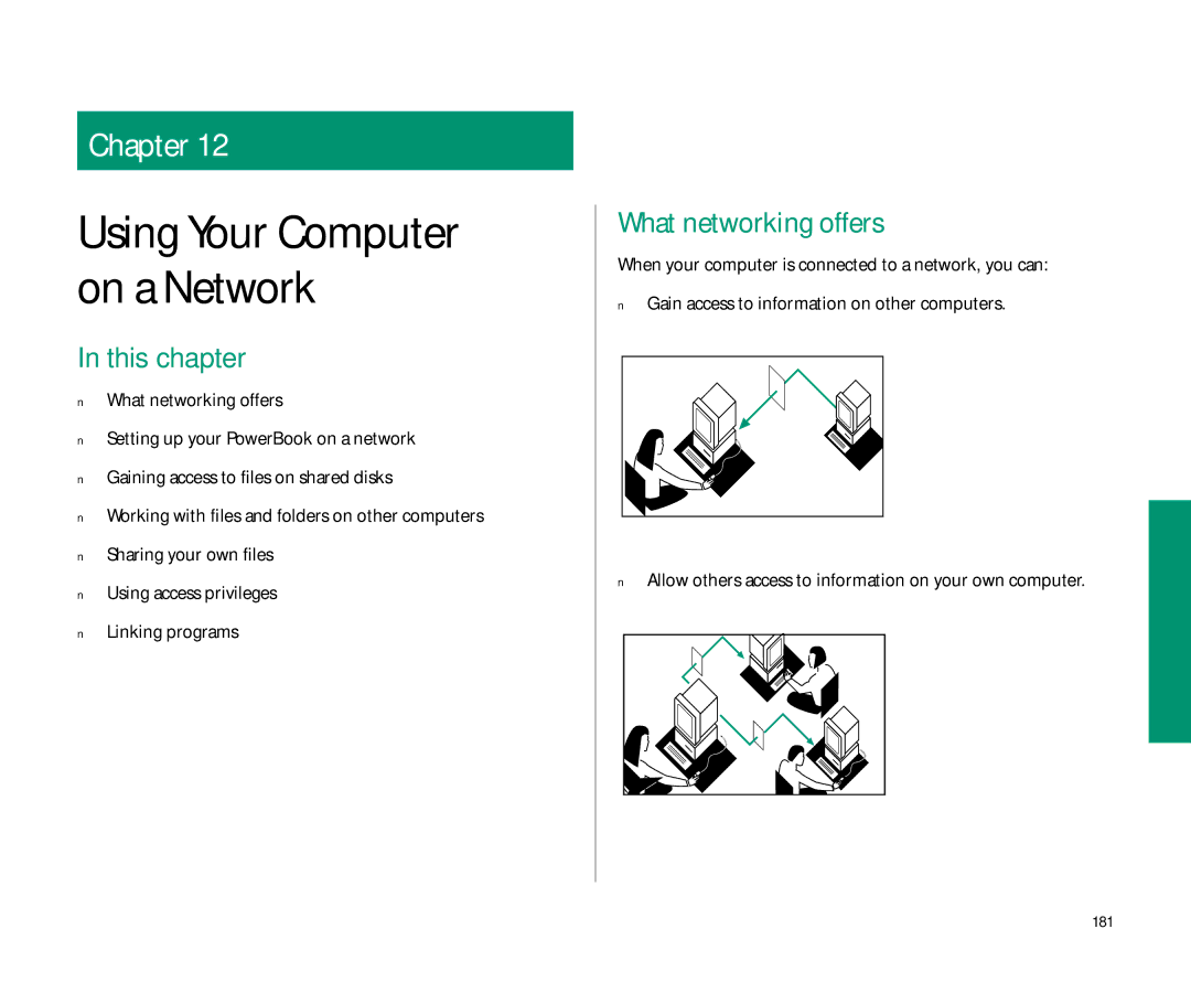 Apple Duo 270C manual What networking offers, 181 