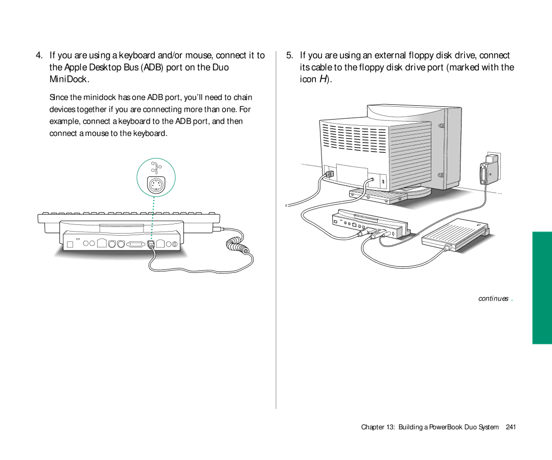 Apple Duo 270C manual Continues 