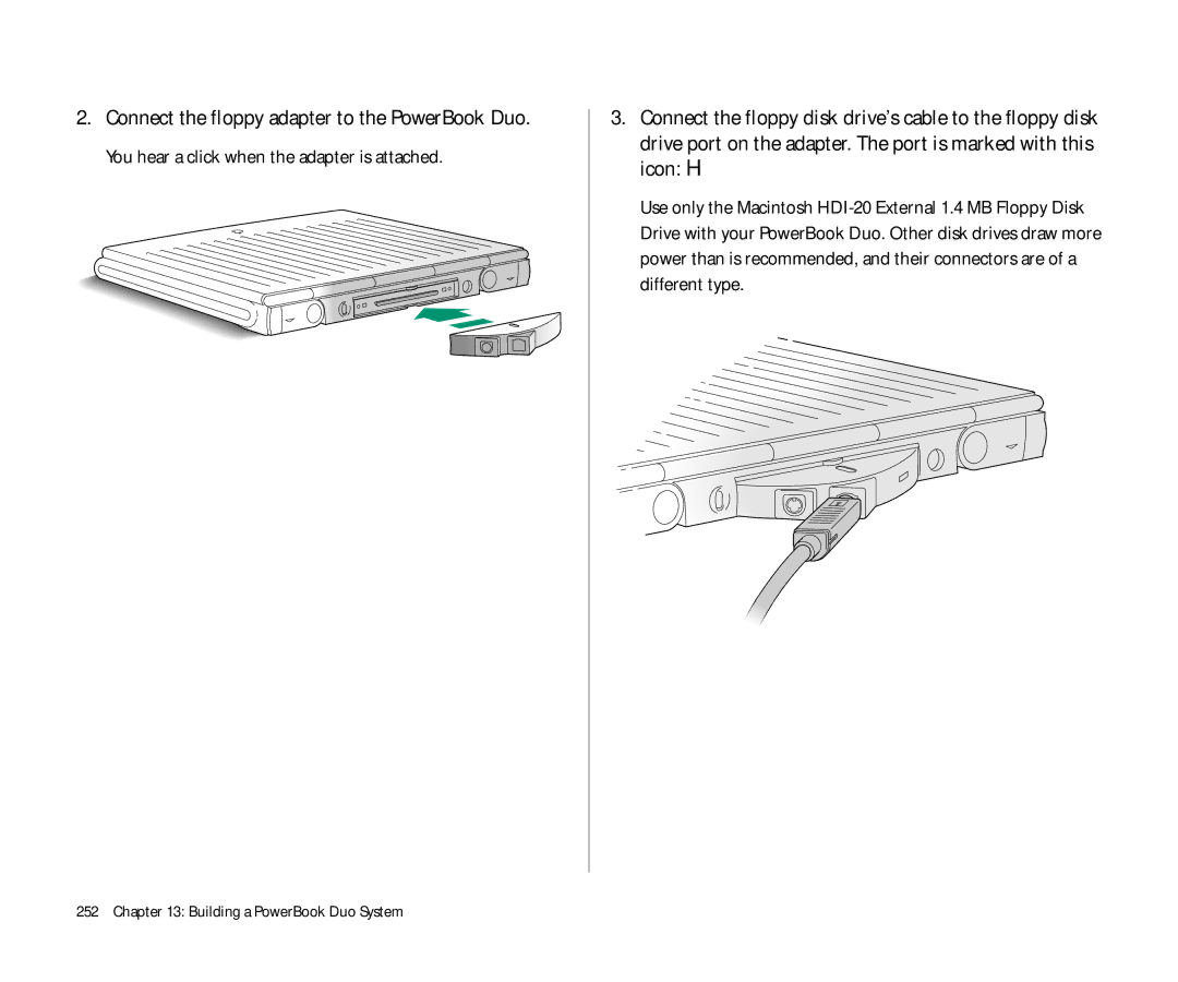 Apple Duo 270C manual Building a PowerBook Duo System 