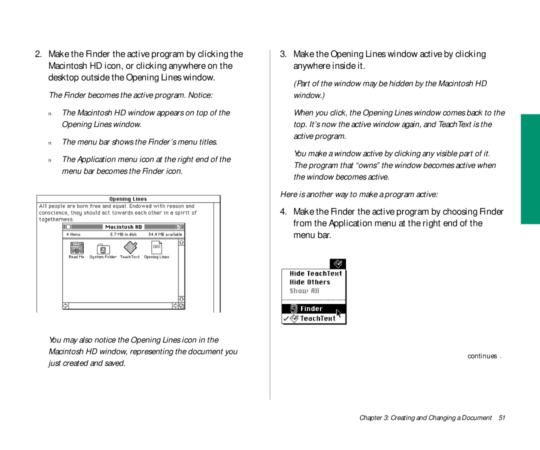 Apple Duo 270C manual Here is another way to make a program active 