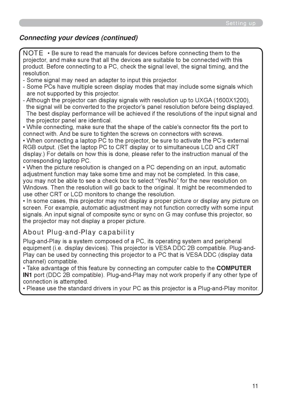 Apple ED-A101, ED-A111 manual Connecting your devices, About Plug-and-Play capability 