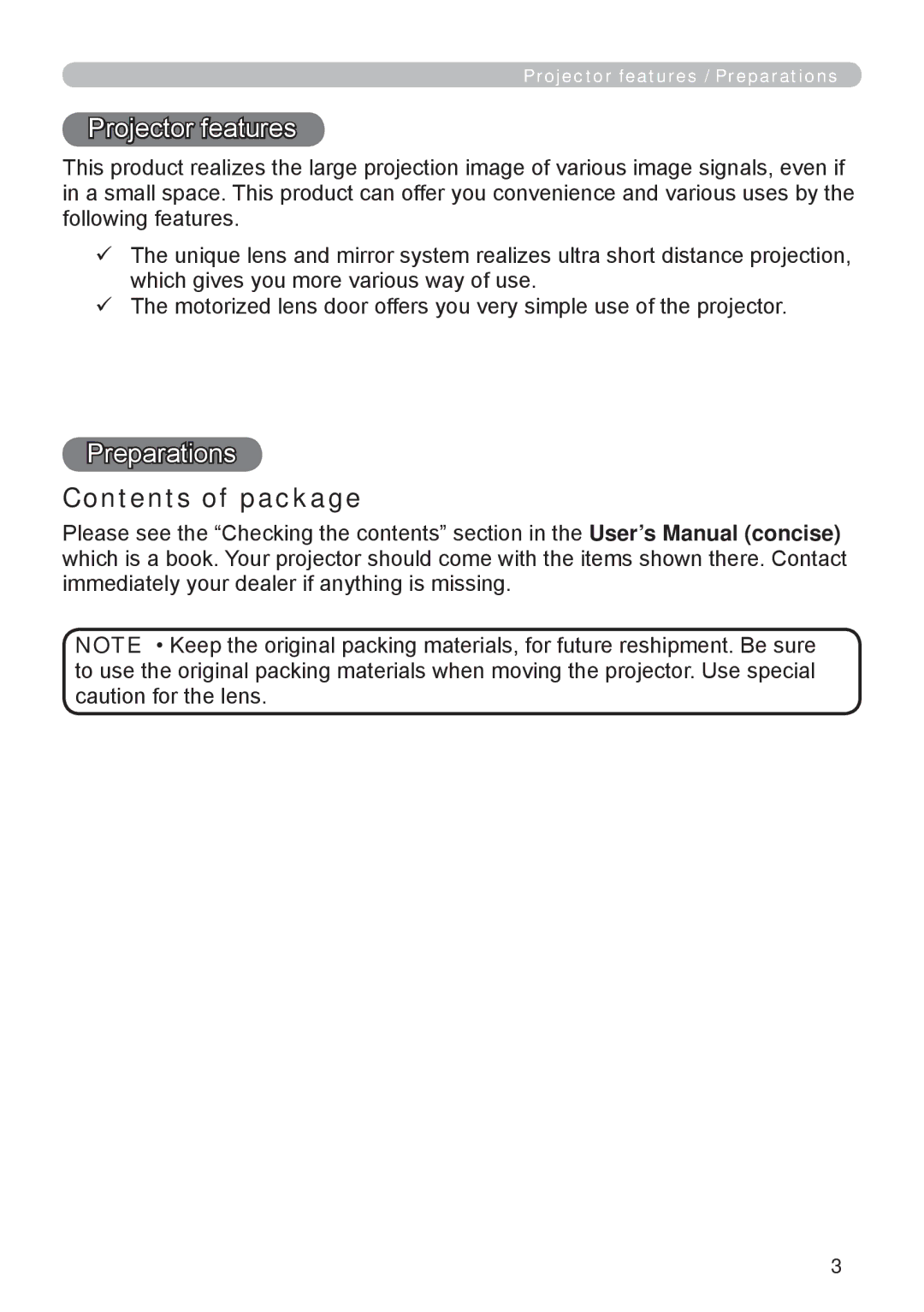 Apple ED-A101, ED-A111 manual Contents of package 