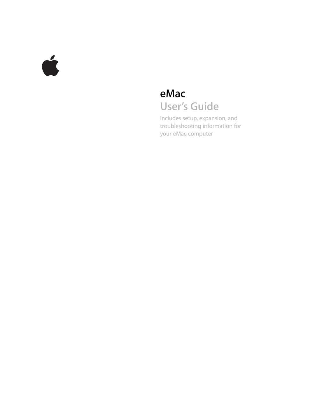 Apple EMac manual User’s Guide 