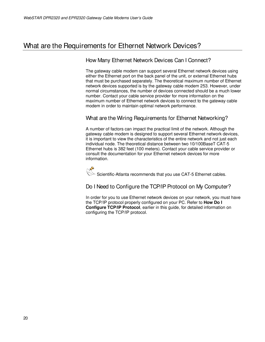 Apple DPR2320TM What are the Requirements for Ethernet Network Devices?, How Many Ethernet Network Devices Can I Connect? 