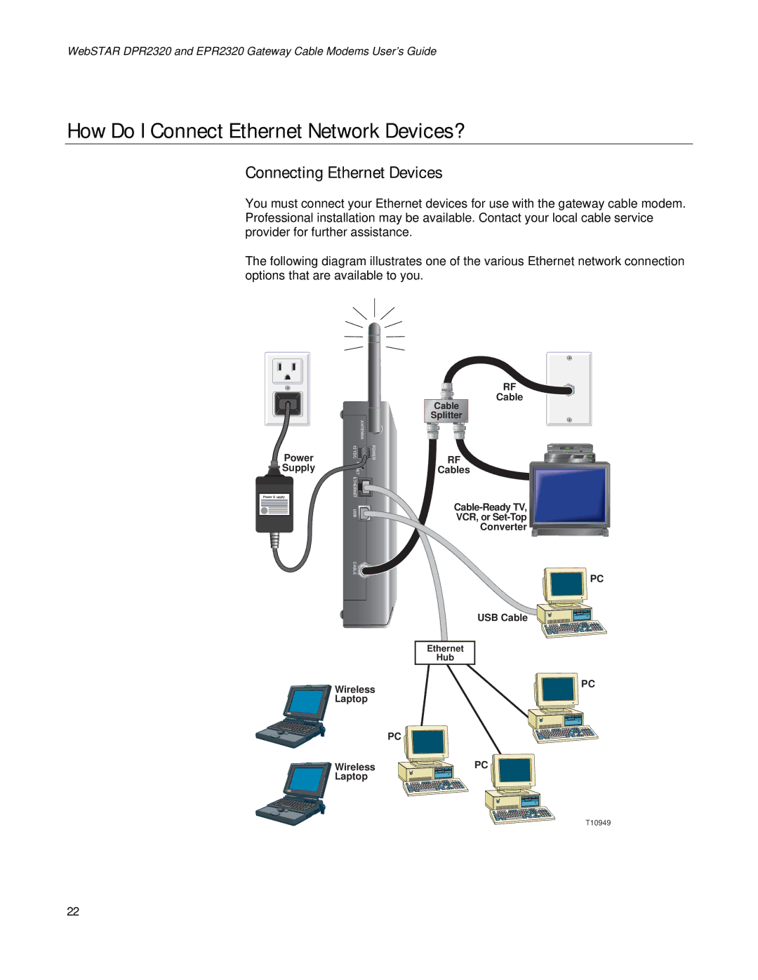 Apple DPR2320TM, EPR2320TM manual How Do I Connect Ethernet Network Devices?, Connecting Ethernet Devices 