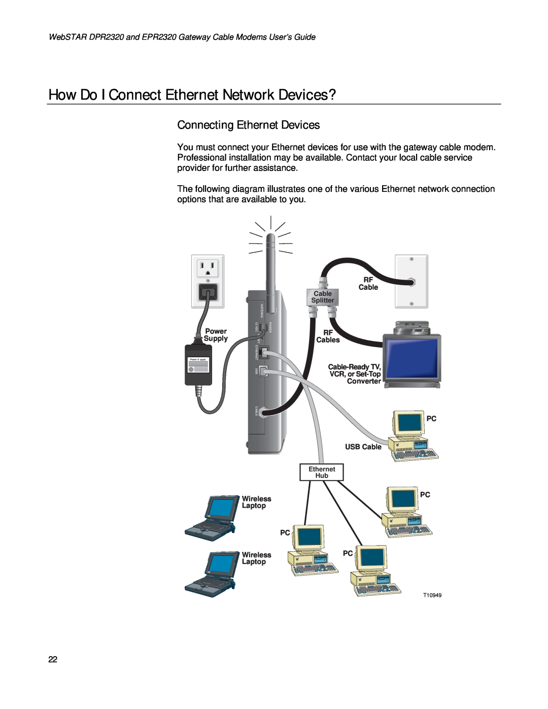 Apple DPR2320TM, EPR2320TM manual How Do I Connect Ethernet Network Devices?, Connecting Ethernet Devices 