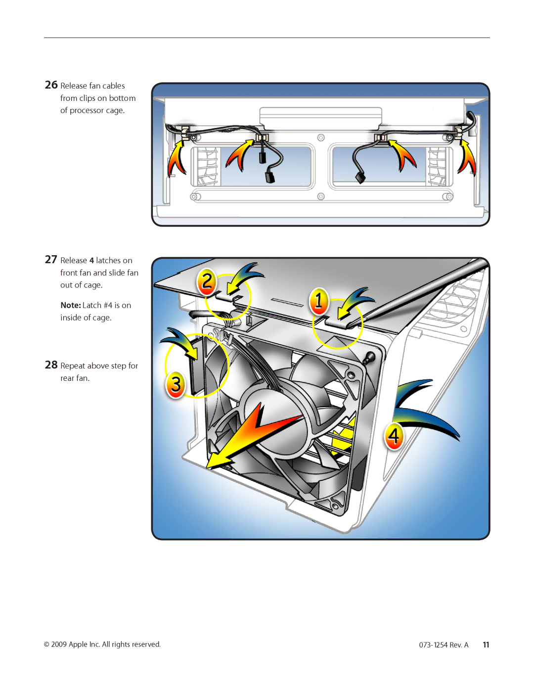 Apple Processor Cage Fans, Front and Rear warranty Apple Inc. All rights reserved 