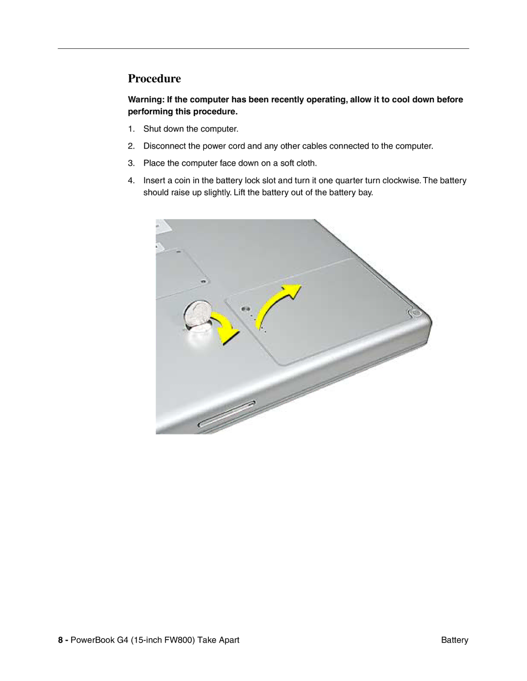 Apple FW800 manual Procedure 