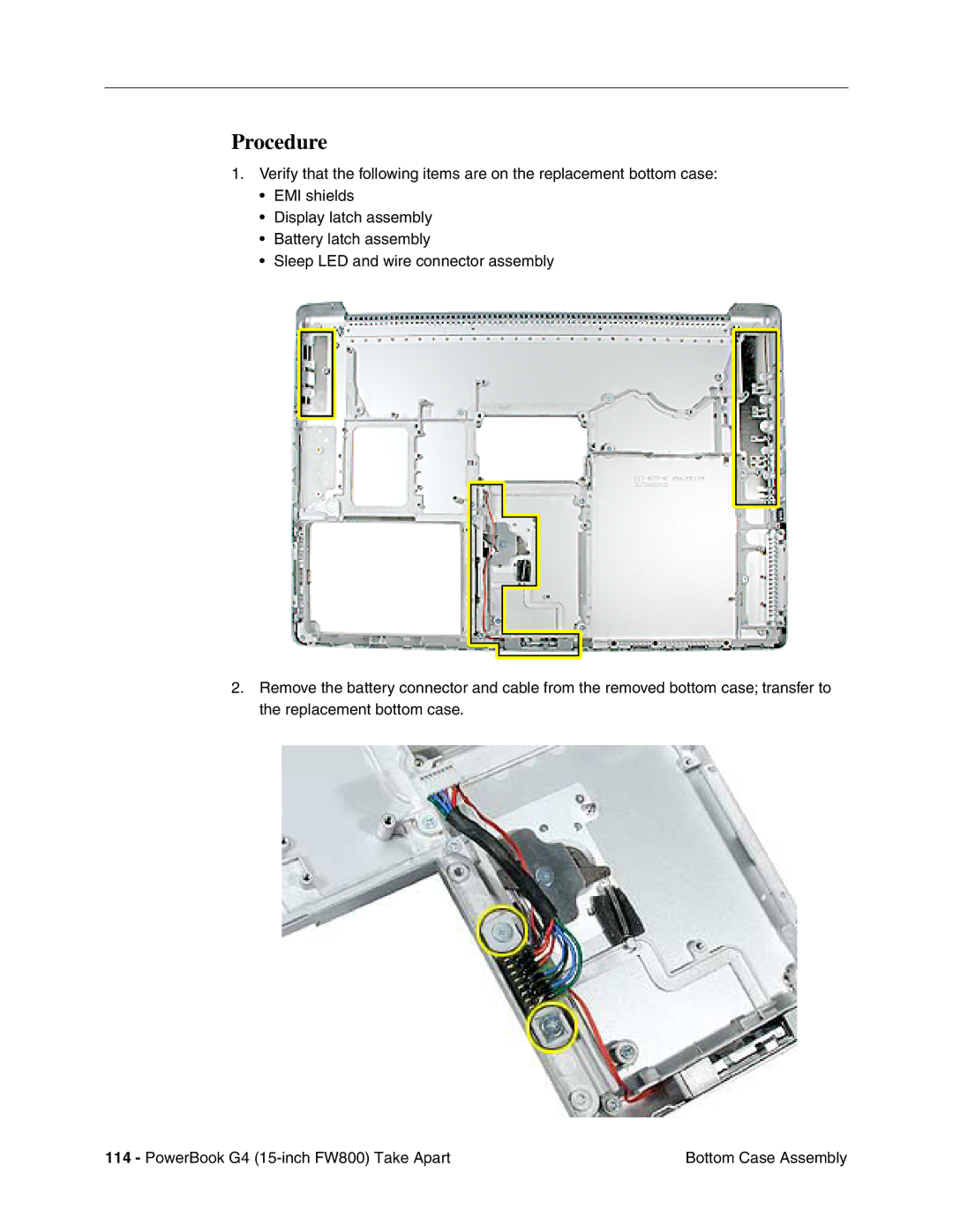 Apple FW800 manual Procedure 