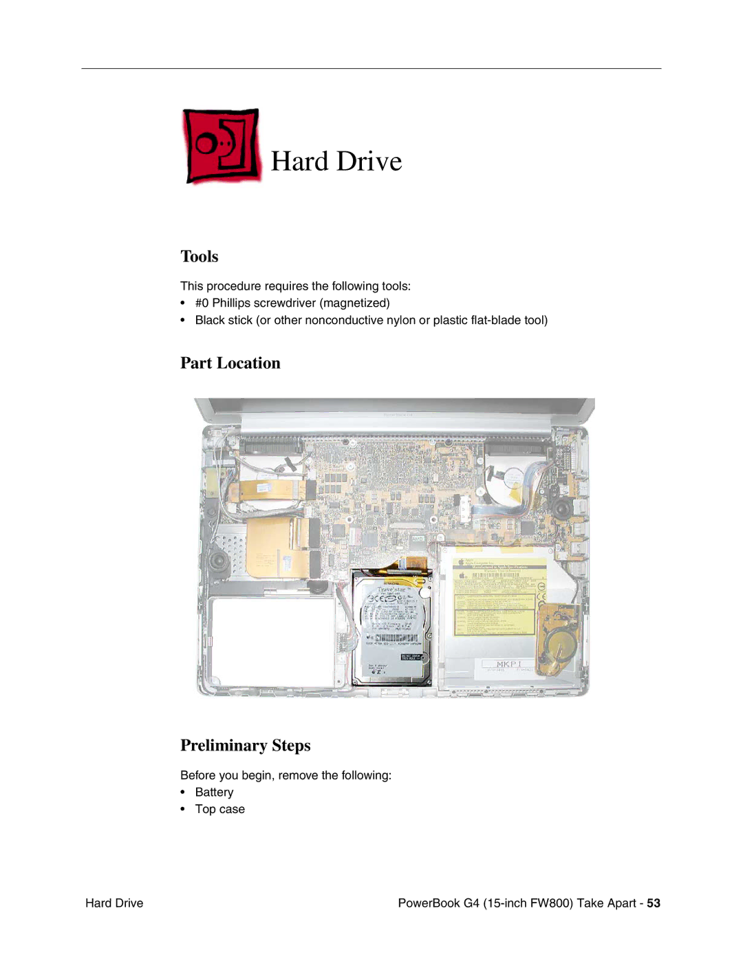 Apple FW800 manual Hard Drive, Tools 