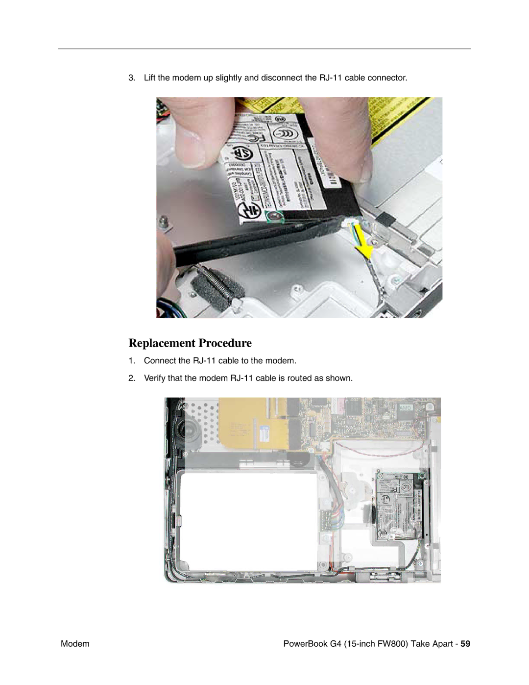 Apple FW800 manual Replacement Procedure 