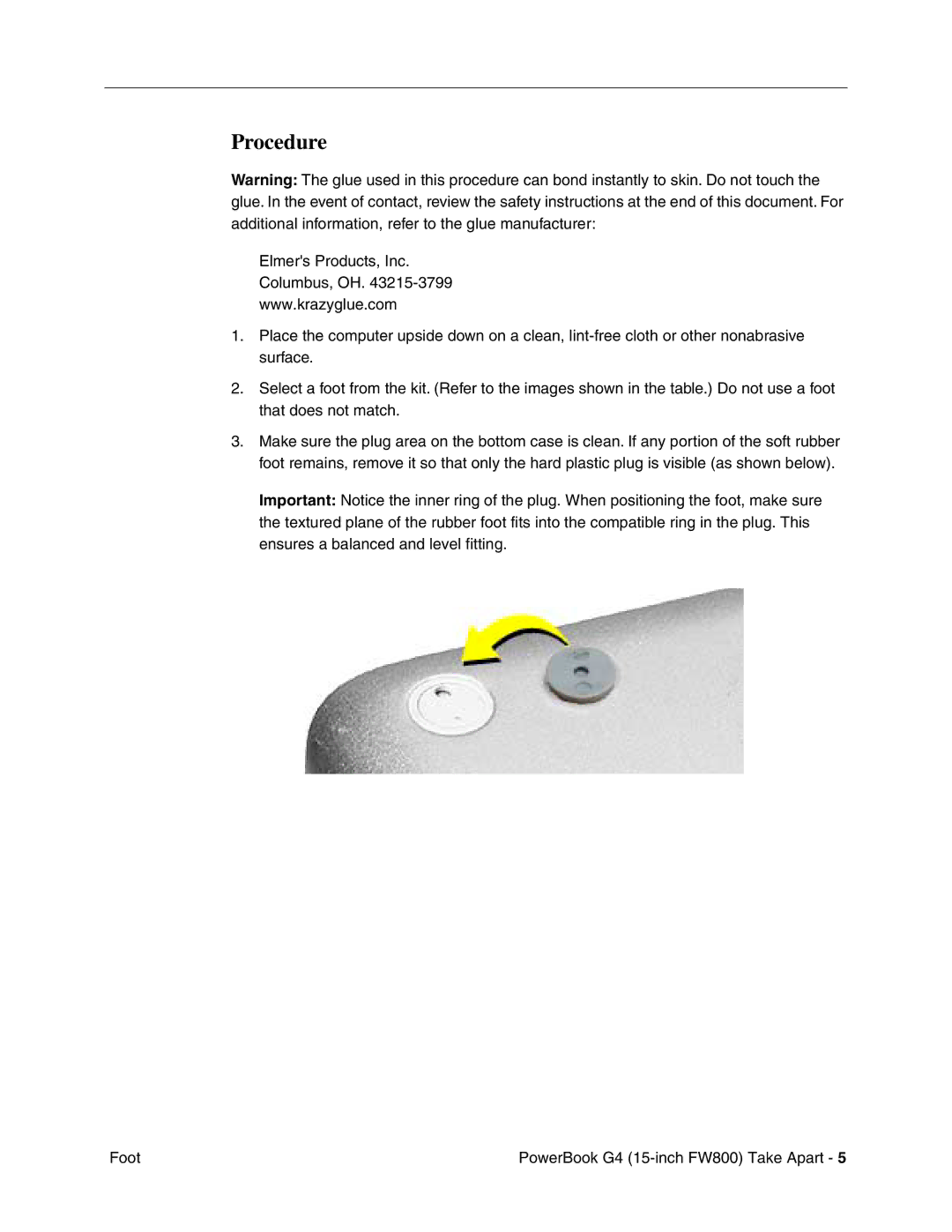 Apple FW800 manual Procedure 