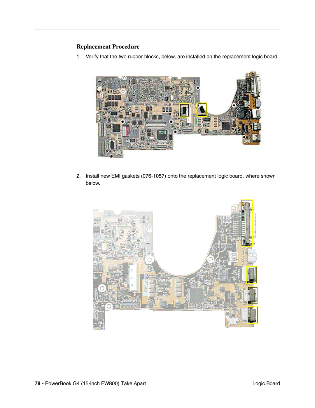 Apple FW800 manual Replacement Procedure 