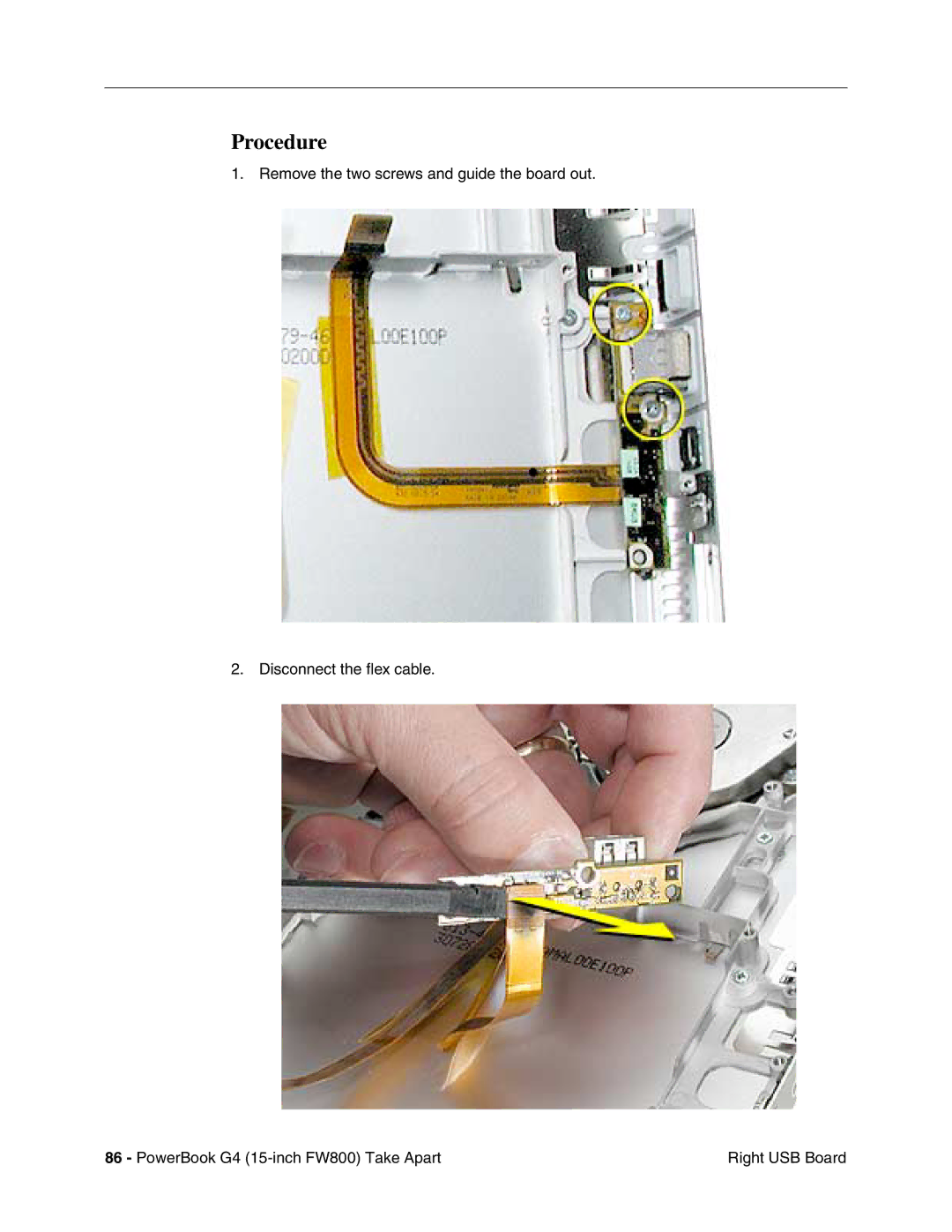 Apple FW800 manual Procedure 