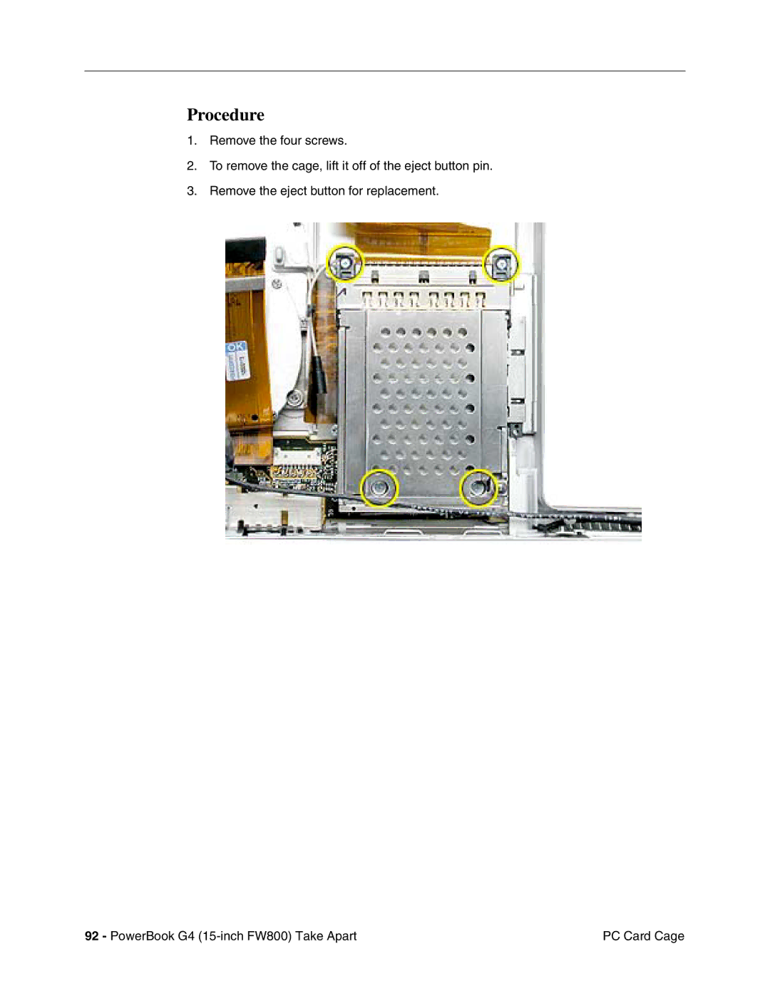 Apple FW800 manual Procedure 