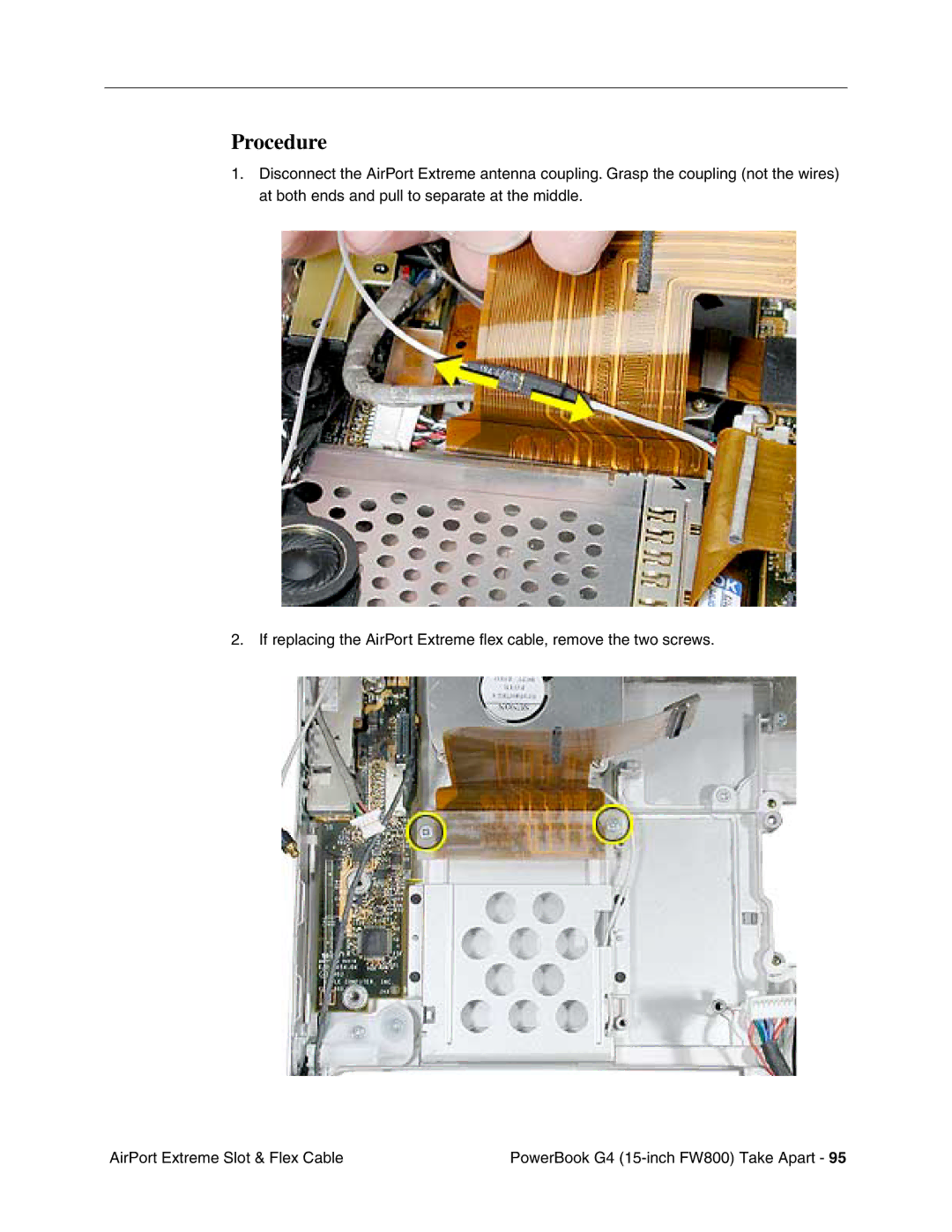 Apple FW800 manual Procedure 