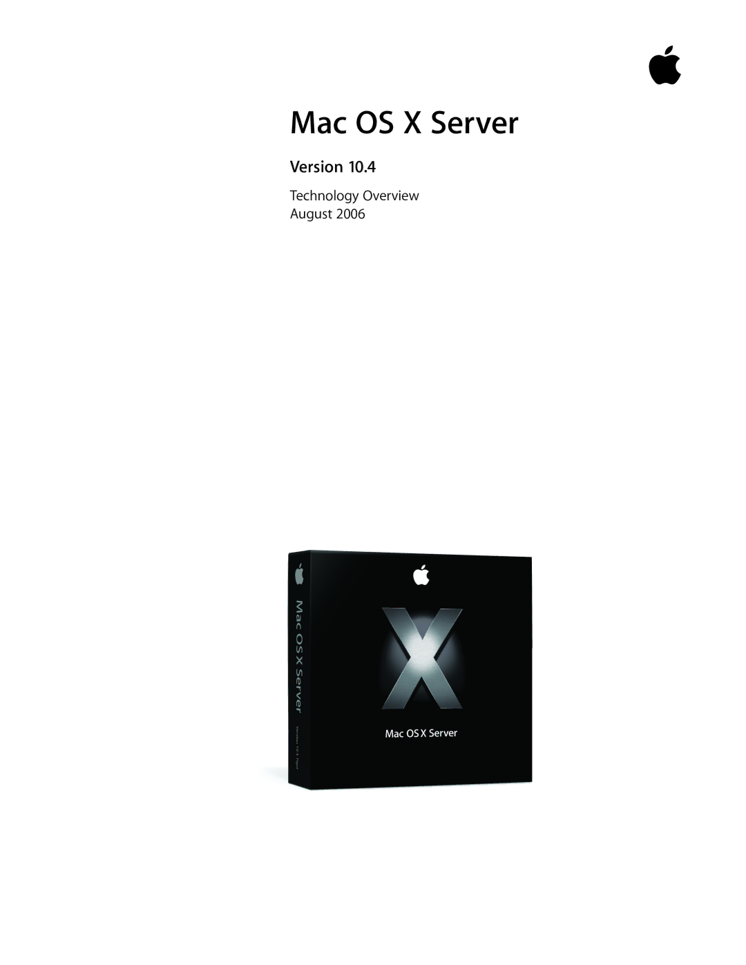 Apple G0442 manual Mac OS X Server, Technology Overview August 