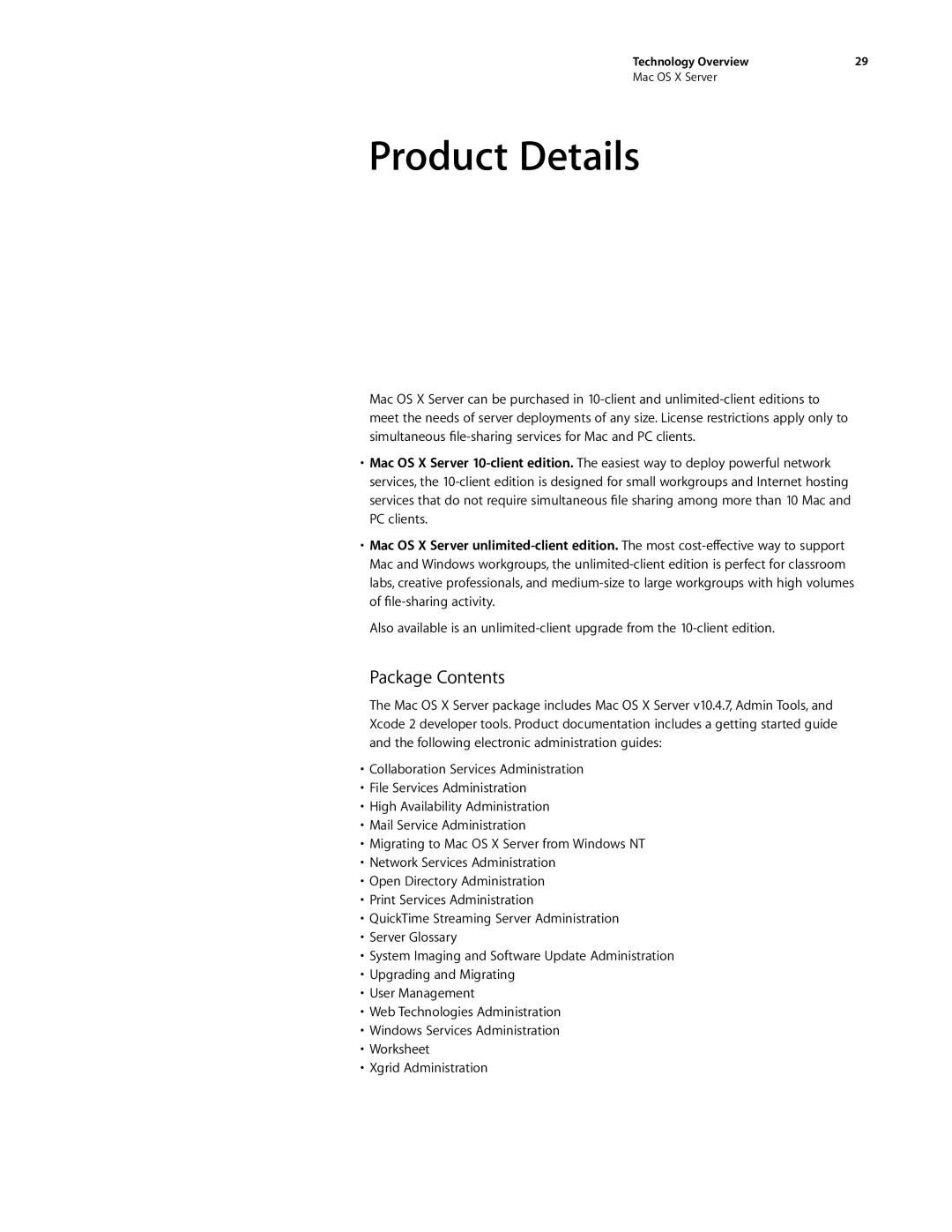 Apple G0442 manual Product Details, Package Contents 