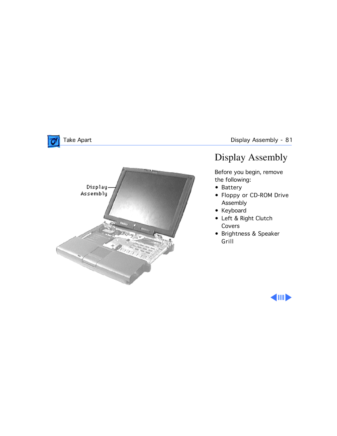 Apple G3, 3400C/200 manual Take ApartDisplay Assembly 