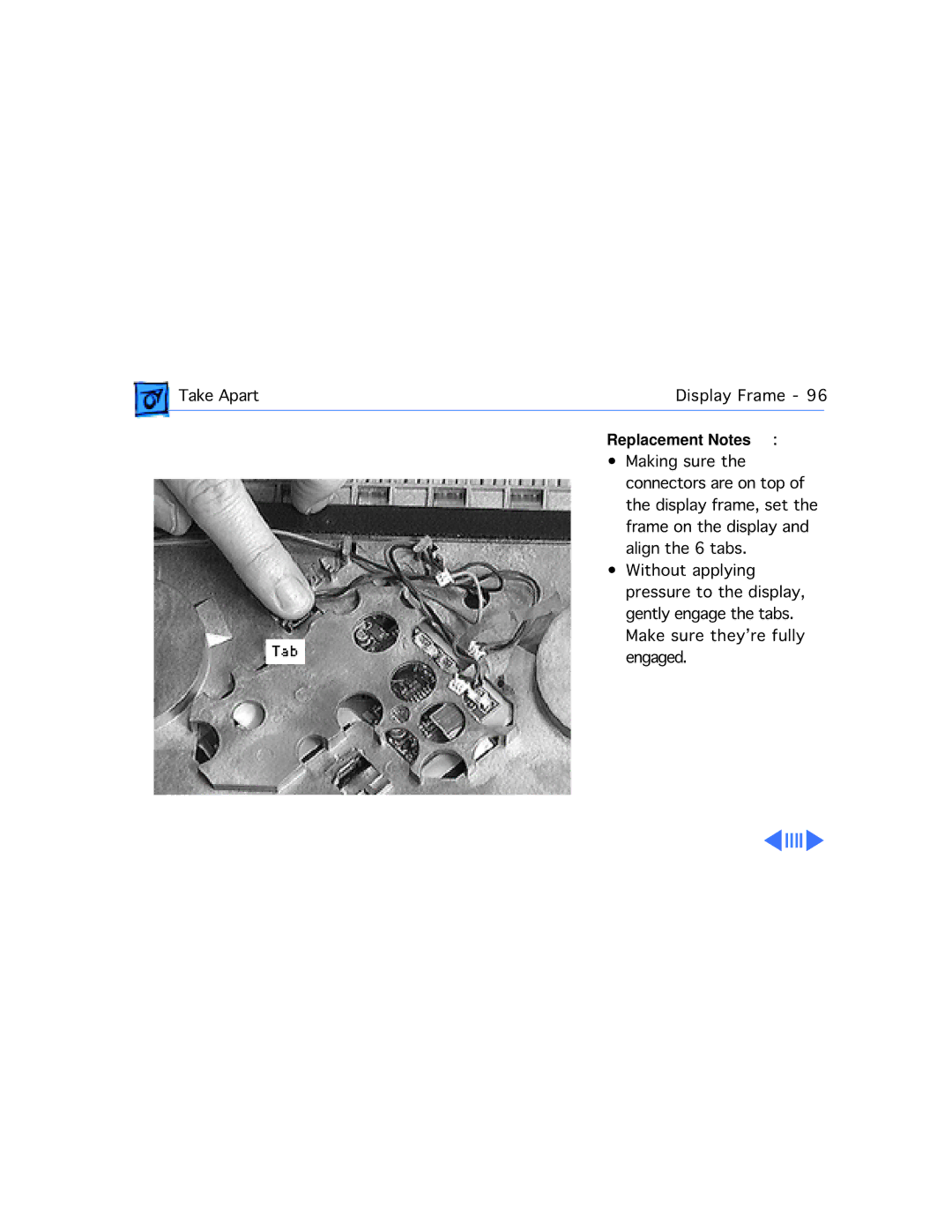 Apple 3400C/200, G3 manual Take Apart Display Frame 