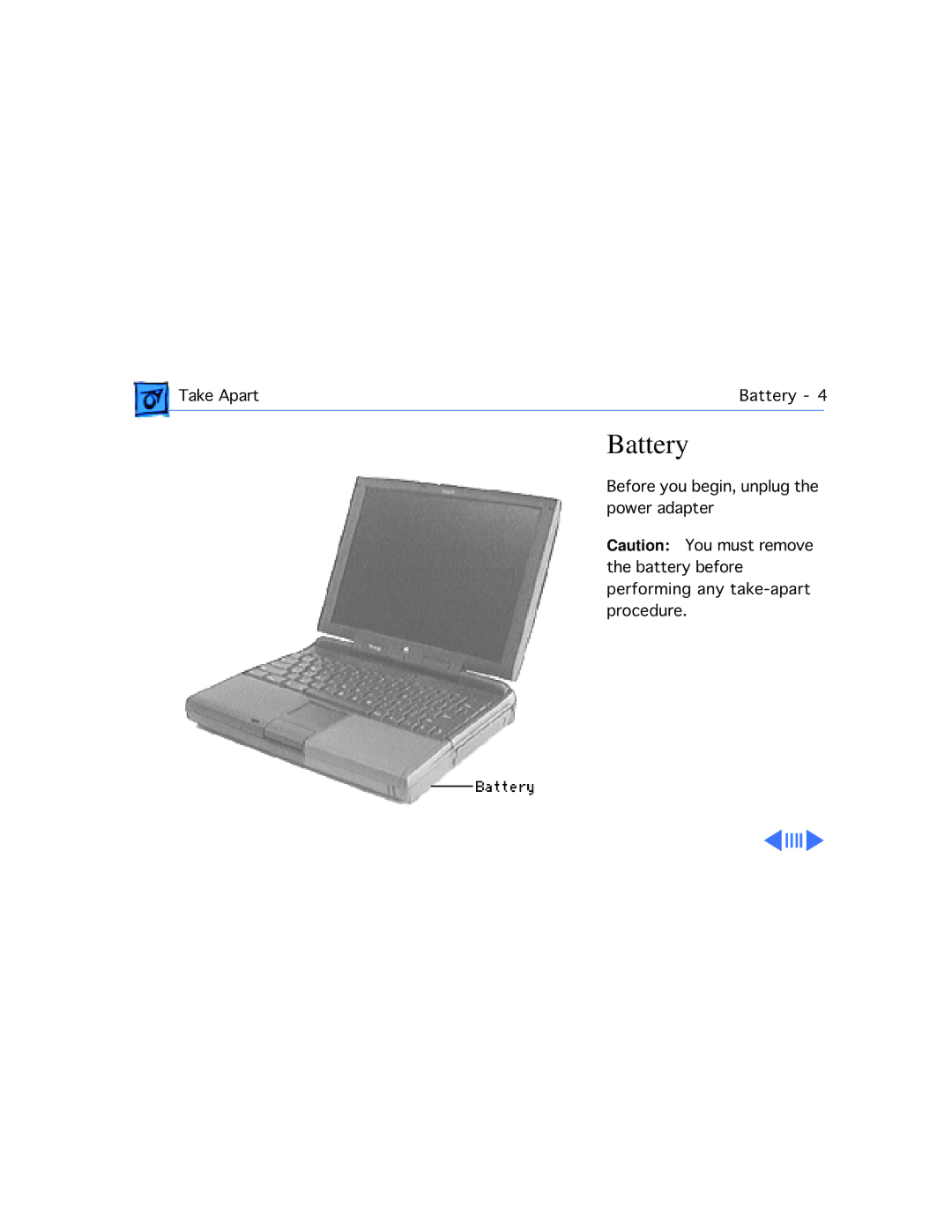 Apple 3400C/200, G3 manual Battery 