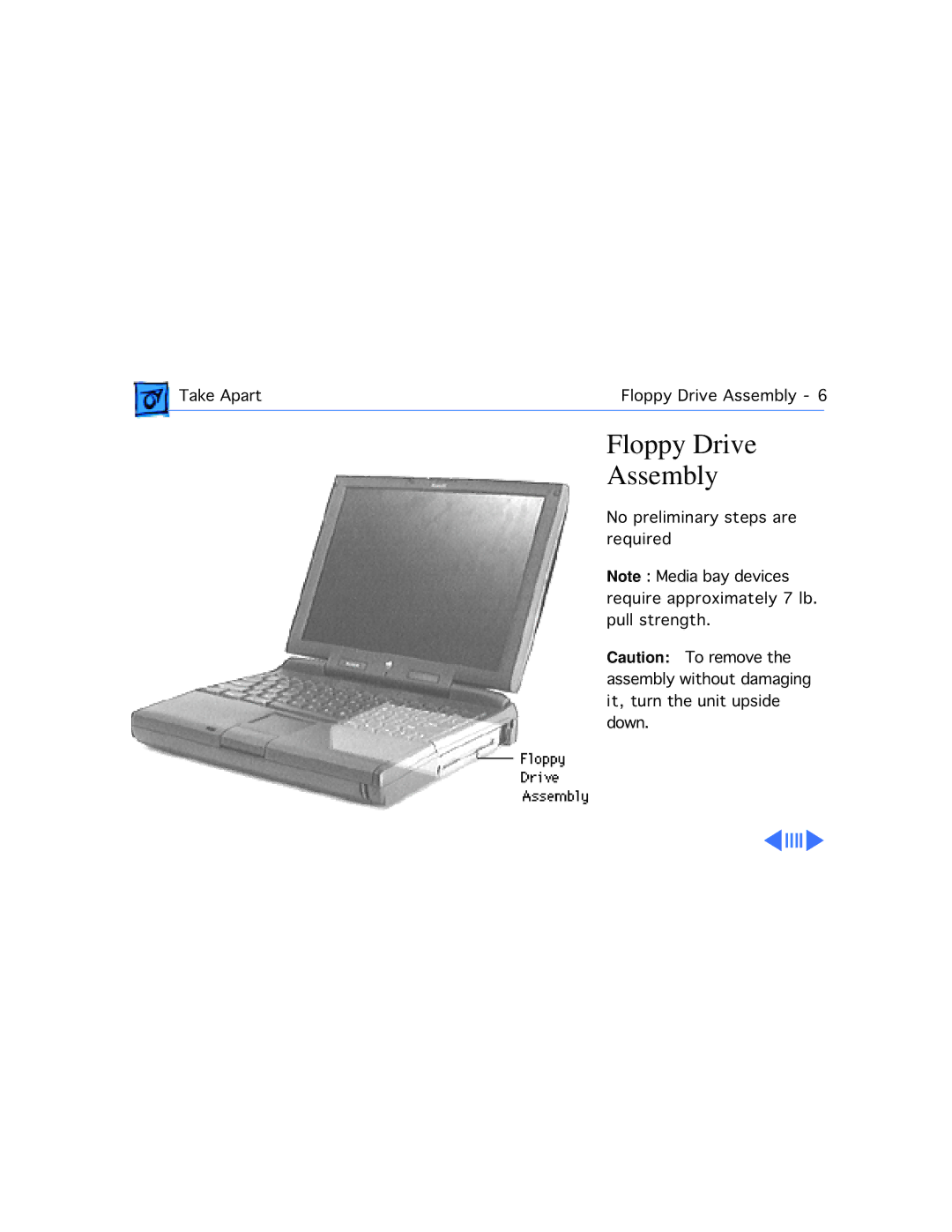 Apple 3400C/200, G3 manual Floppy Drive Assembly 