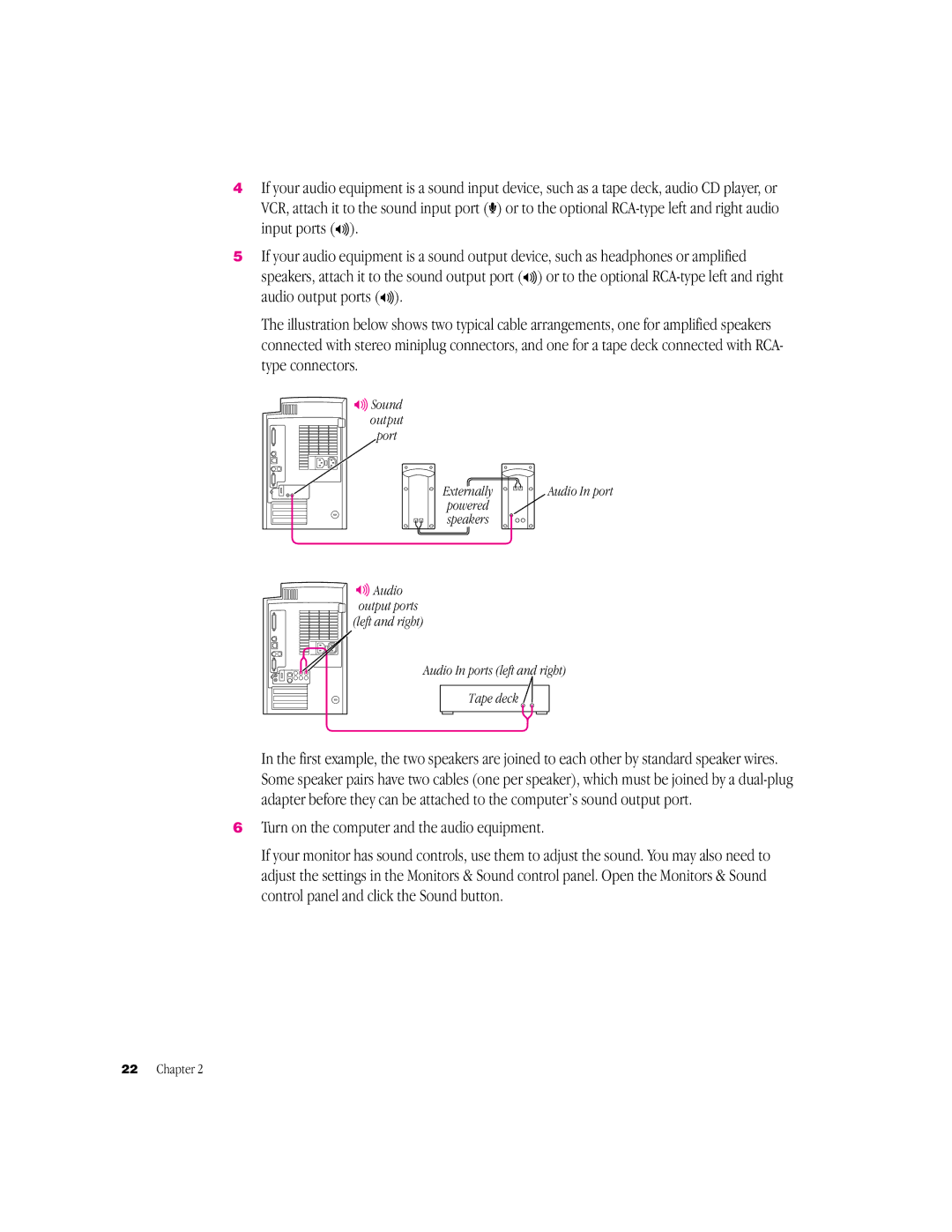 Apple G3 Minitower manual Turn on the computer and the audio equipment, Sound Output Port 