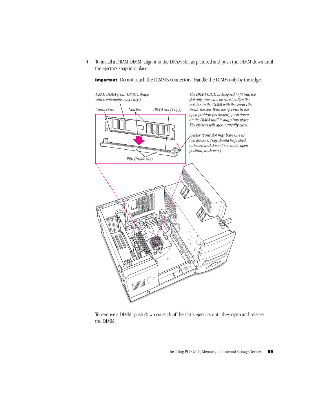 Apple G3 Minitower manual Connectors Notches 