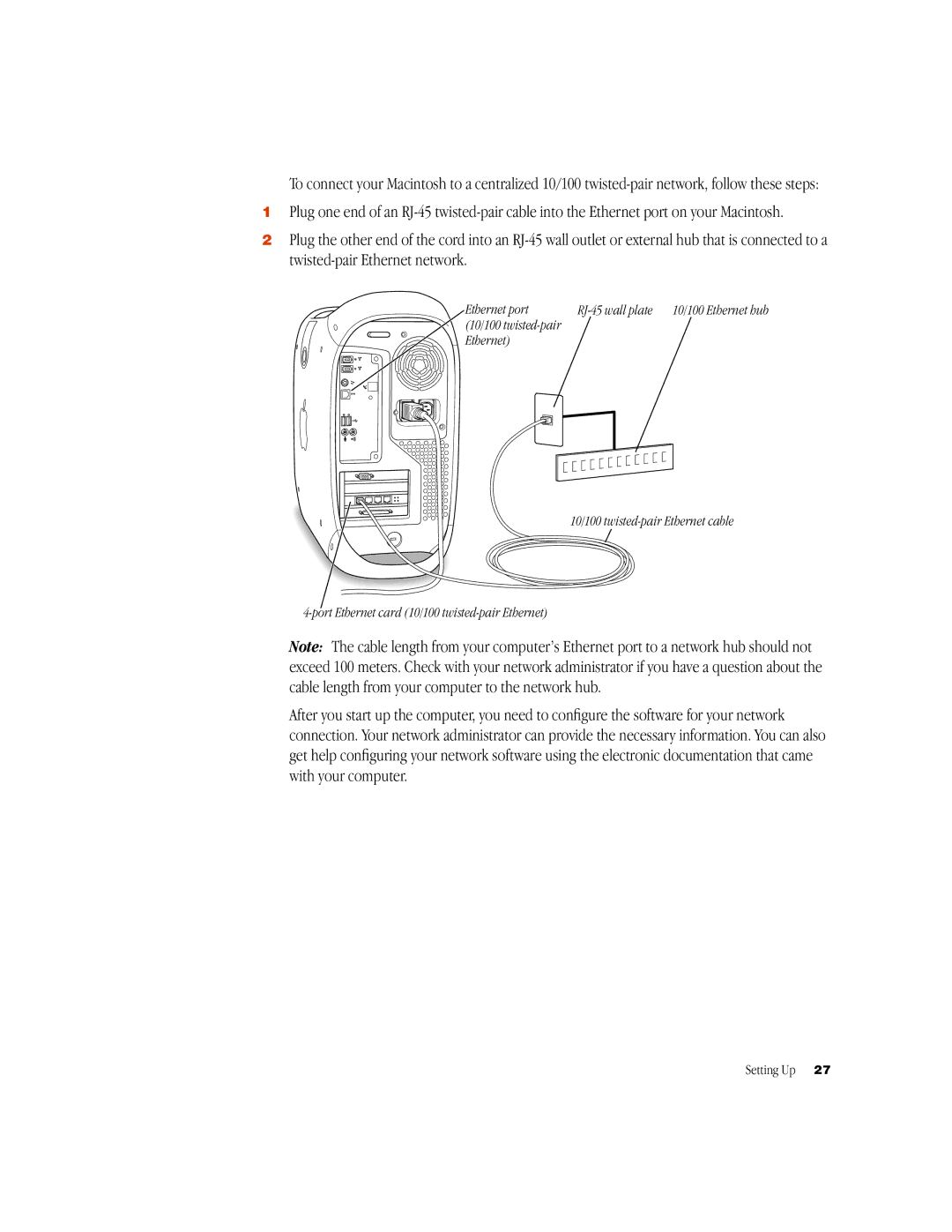 Apple G3 manual Ethernet port 