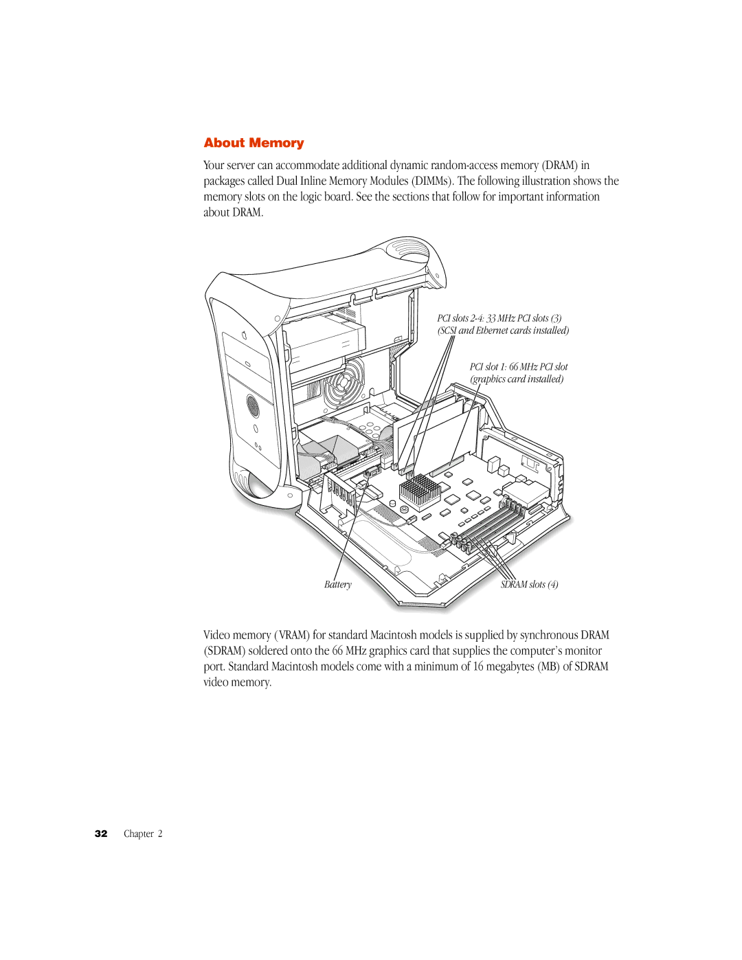 Apple G3 manual About Memory, Battery 