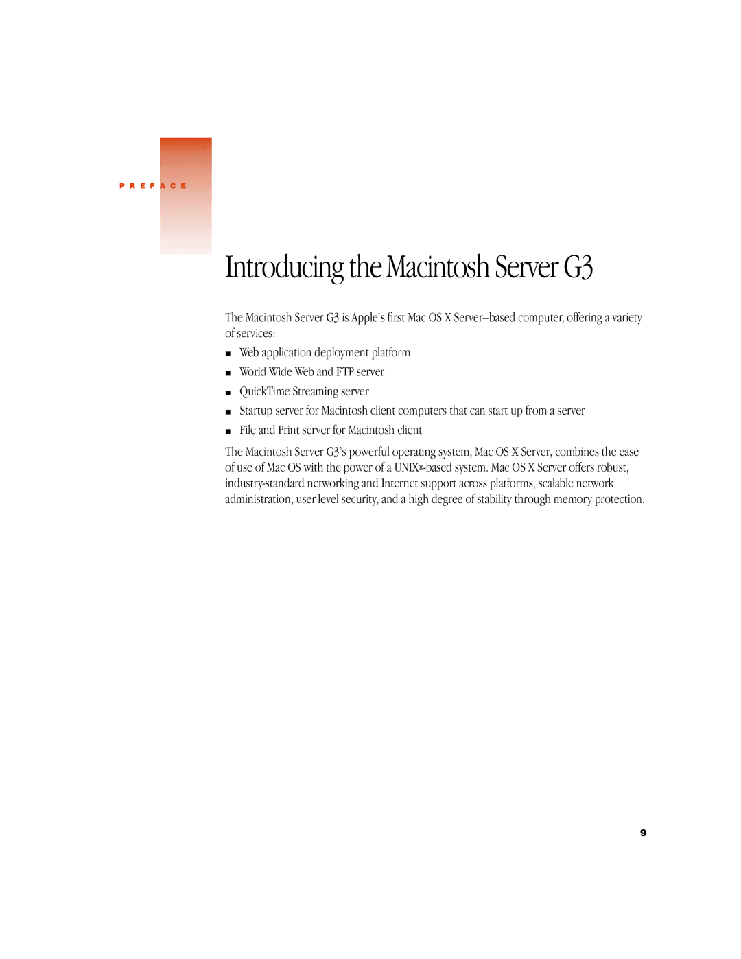 Apple manual Introducing the Macintosh Server G3 