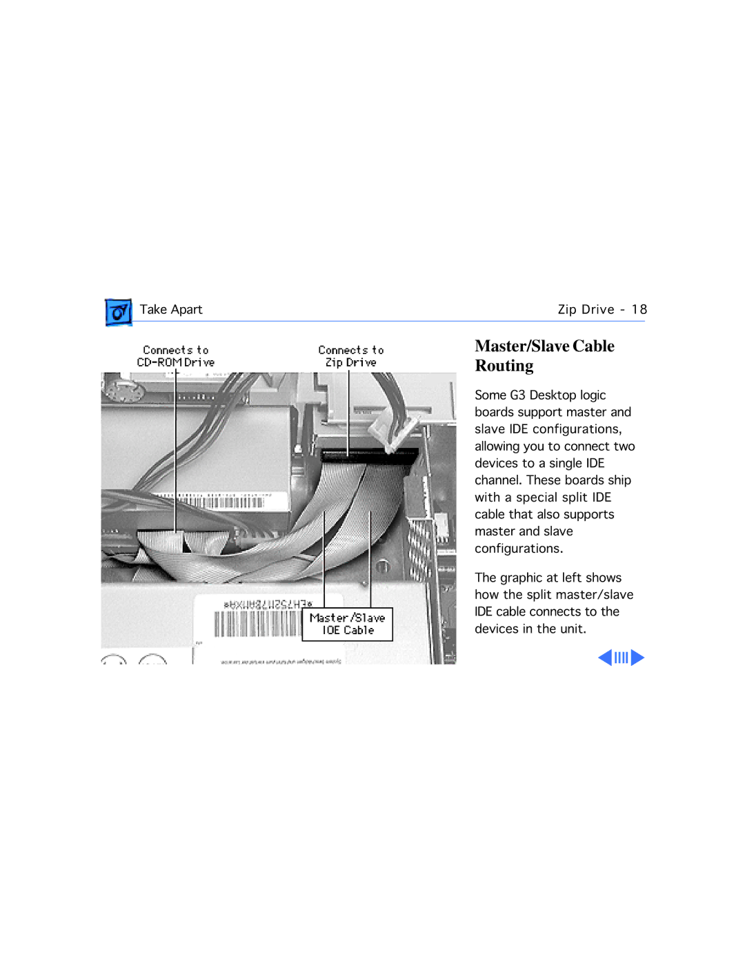 Apple G3 manual Master/Slave Cable Routing 