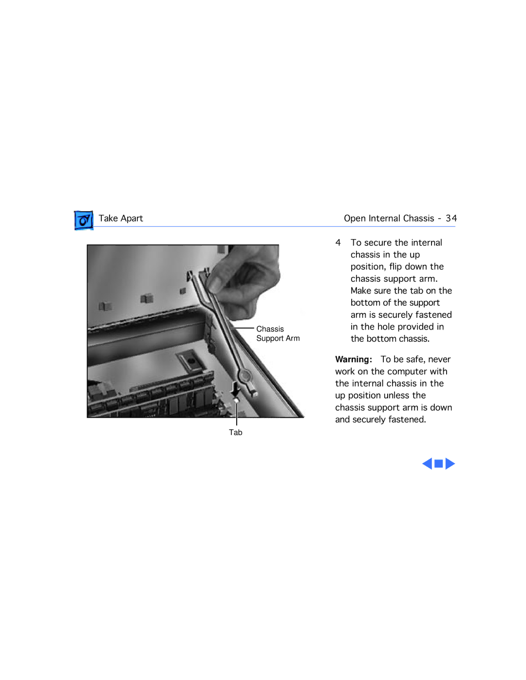 Apple G3 manual Chassis Support Arm 