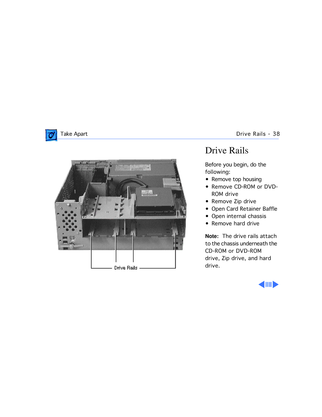 Apple G3 manual Drive Rails 