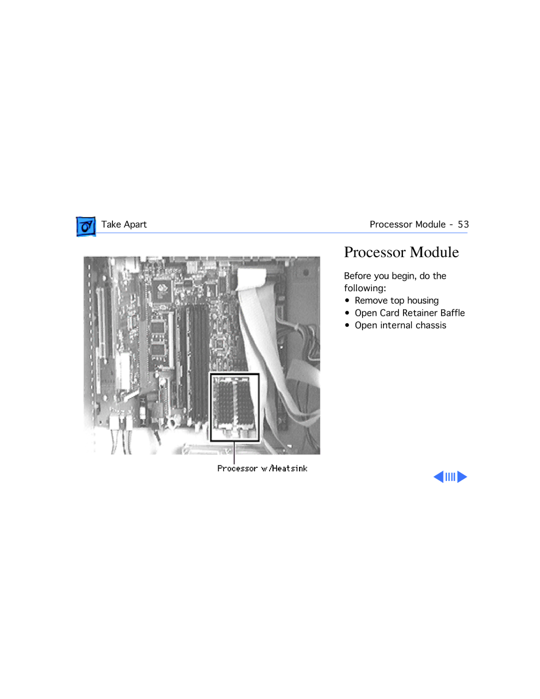 Apple G3 manual Processor Module 